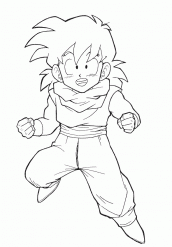 Desenhos de Goku para colorir e imprimir
